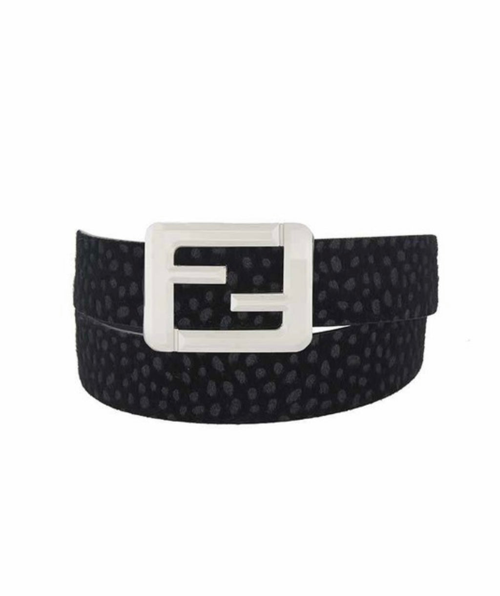 Plus Size Black Cheetah Belt