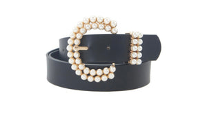 Plus Size Black Pearl Belt