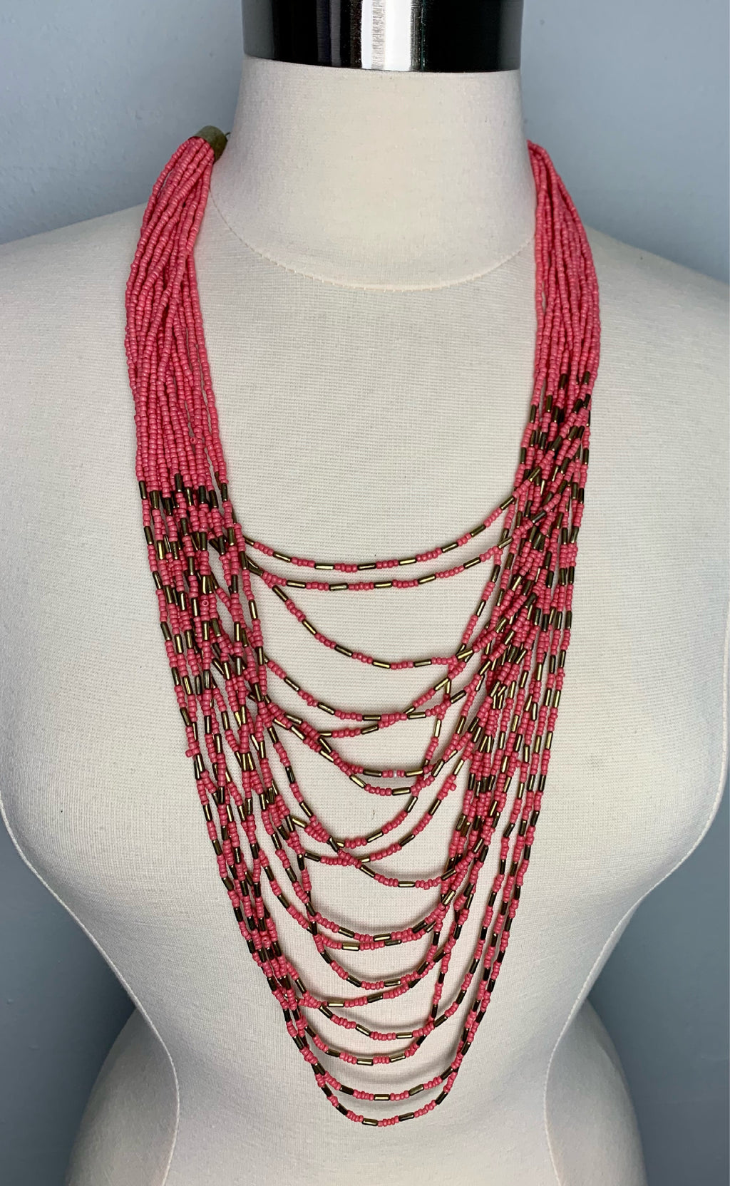 Multi Strands Pink Necklace