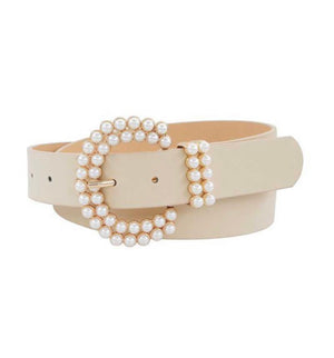 Plus Size Ivory Pearl Belt