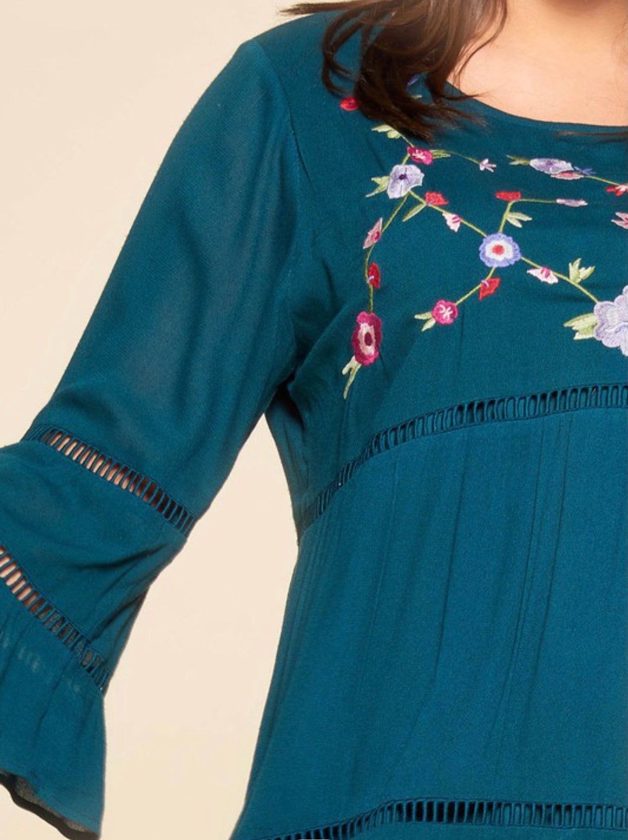 Floral Embroidered Woven Dress