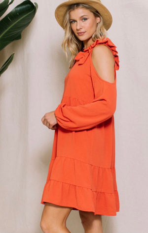 Orange Coral Babydoll Dress