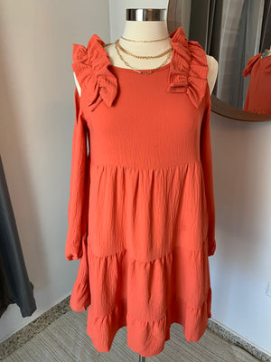 Orange Coral Babydoll Dress