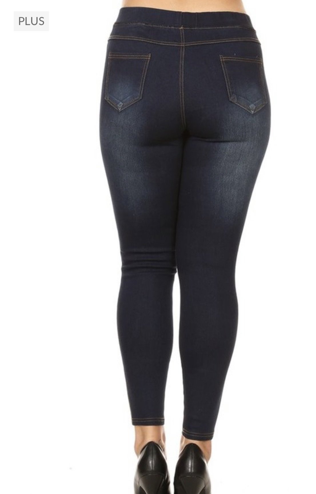 Dark Blue Distressed Jegging